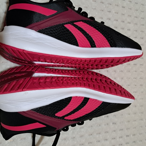 REEBOK  WOMEN  RUNNING SNEAKERS   SIZE  7.5  COLOR BLACK AND PINK  NEW - Picture 7 of 10